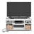 Furinno FARMHOUSE TV Stand, Entertainment Center, TV Console for TV up to 55 Inch with USB Ports & Power Outlets and Storage, for Living Room, Bedroom, White-122082227-122082228