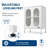 Locking Entryway Storage Cabinet Adjustable Shelf white