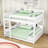 Wooden Queen Over Queen Bunk Bed with Shelves and Charging Stations-421675832