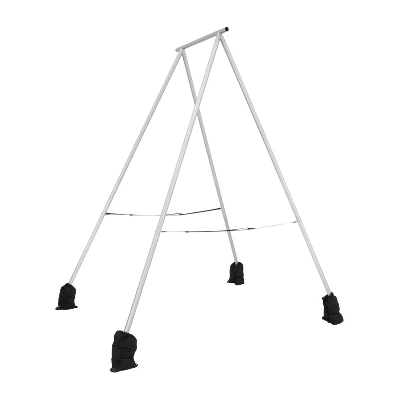 Cadre de support de balançoire aérien de yoga robuste, longueur 9,6 pi, argent
