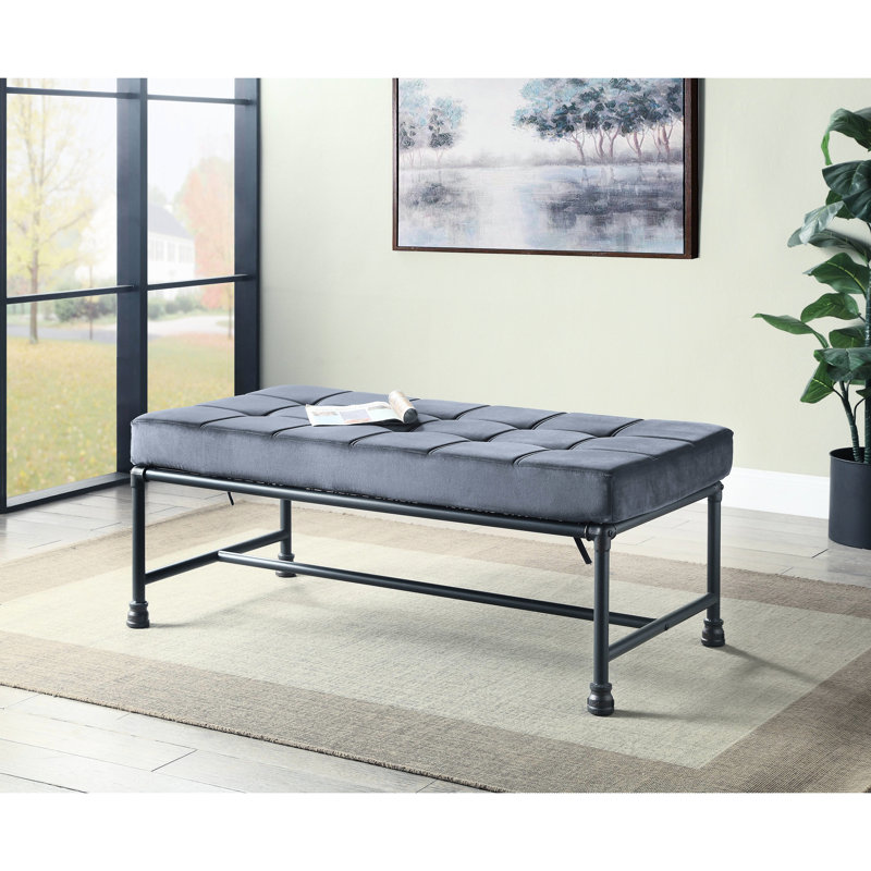 Brantley Upholstered Bench in Gray