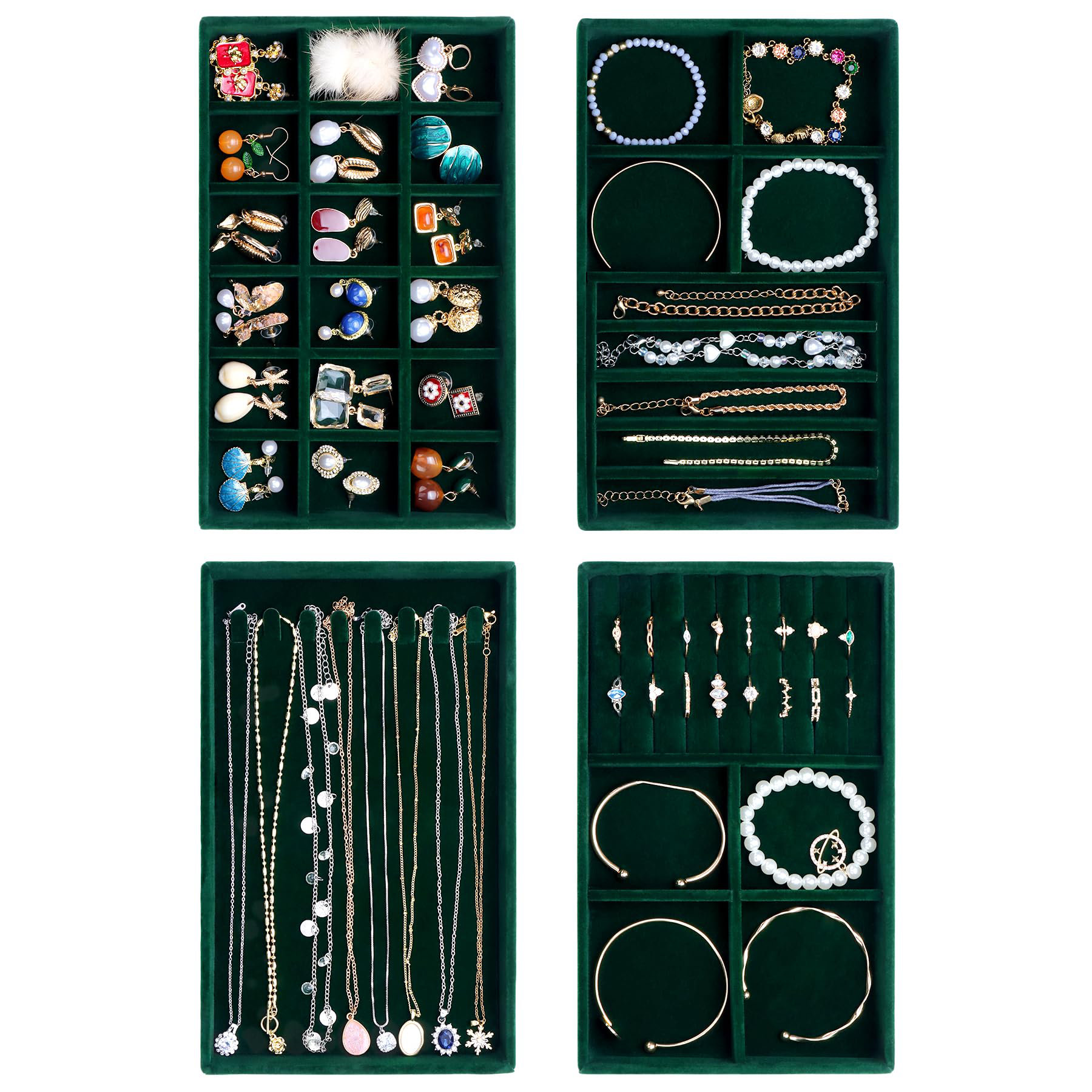 Mercer41 Drawer Jewelry Organizer For Drawer Inserts Velvet Jewelry