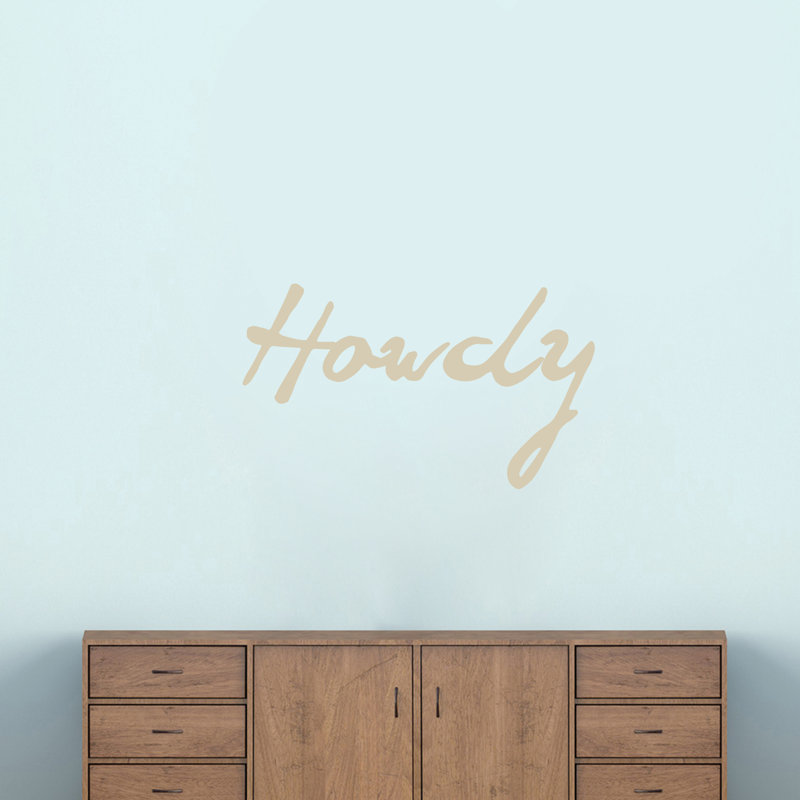 Décalcomanie murale howdy, Beige clair