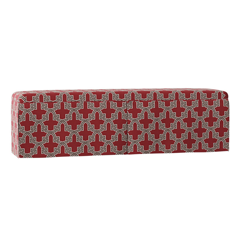 Ryan Upholstered Storage Bench, 21" H x 48" W x 18" D, Robyn Melon, Black