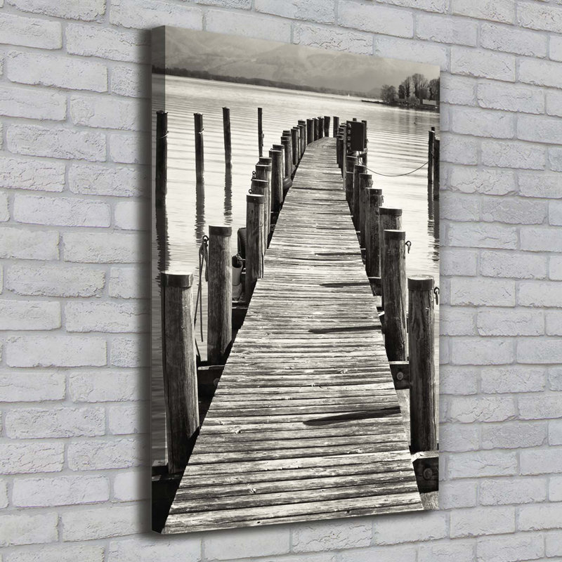 Wooden Pier - Wrapped Canvas Print
