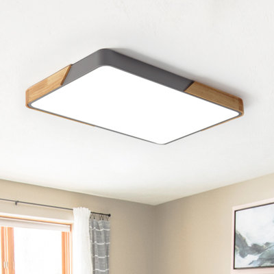Cherron 1-Light 88cm Rectangle Dimmable LED Flush Mount Ceiling Light Fixture