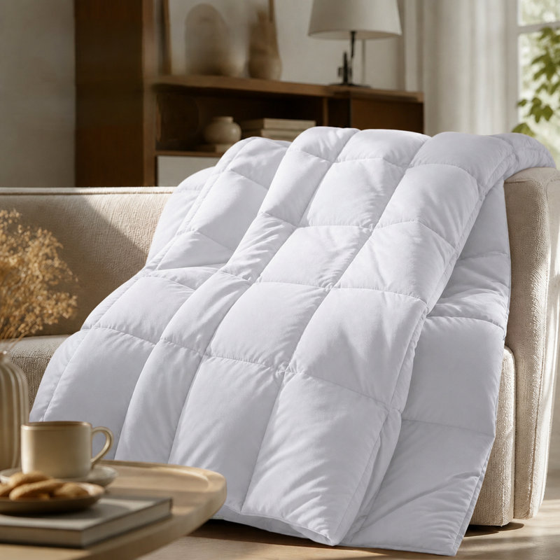  Édredon en duvet synthétique Luxury Home (1 pièce), Blanc, Grand édredon