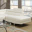 Canapé modulaire en similicuir blanc