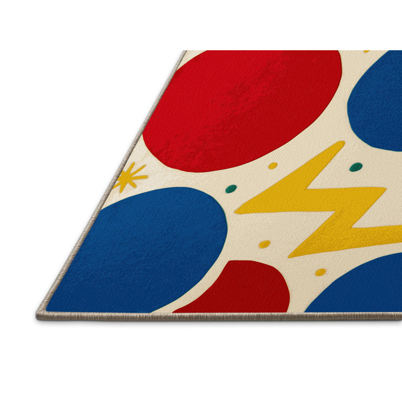 Retro Riff Rug, Square 4'