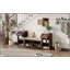 Banc de rangement tout-en-un avec coussin, compartiments, tiroirs et tablettes ouvertes, banc de rangement pour couloir, vestibule, salon (espresso)-129931427