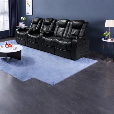 Luxueux fauteuils inclinables réglables en cuir fleur, design moderne pour le divertissement à domicile