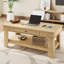 Table basse rectangulaire avec tiroir et tablette, table de salon de style rustique, rangement stable et robuste-392936211
