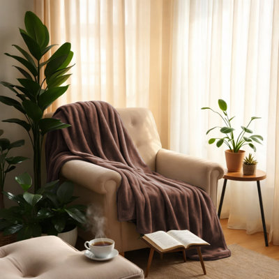 Premium Reversible Mink Faux/Fur Flannel Fleece Blanket –Warm And Cozy, Super Soft Reversible Plush Throw