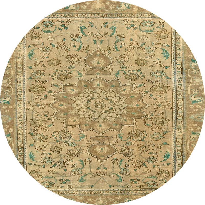 Abstract Indoor Rug, Round 5'