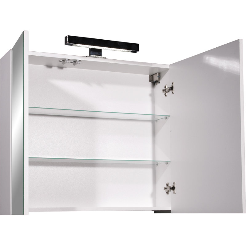 Liquid 67mm W 70mm H Surface Medicine Cabinet Mirror 2 Fixed