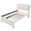 Lit tapissier beige avec lit gigogne escamotable-1173735667