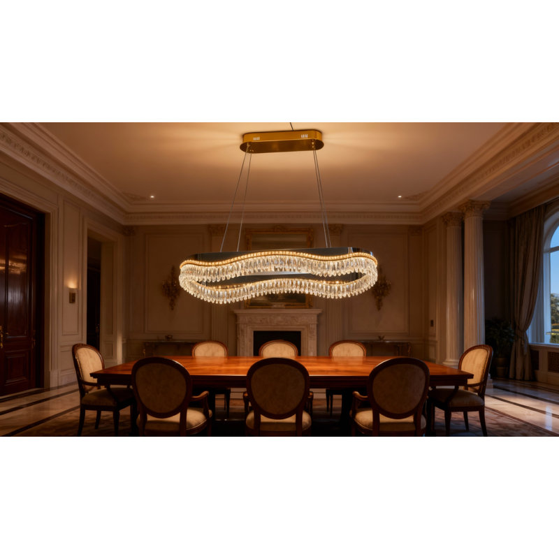 Lustre en cristal Modern Wave