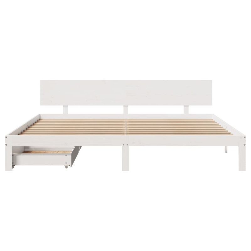 Storage Bed, White, 200 x 200cm