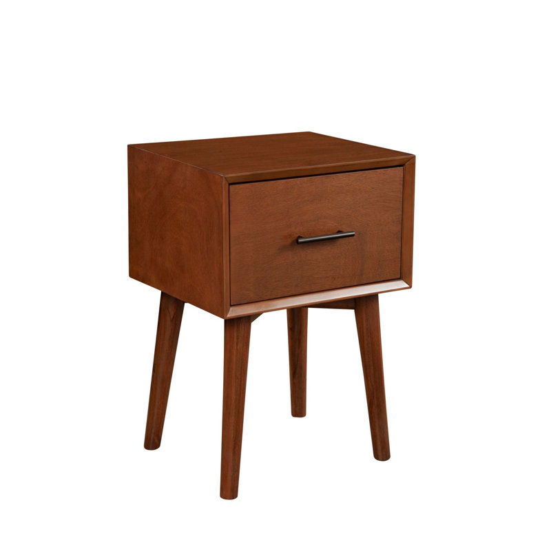 Table de bout avec rangement Williams, Brun