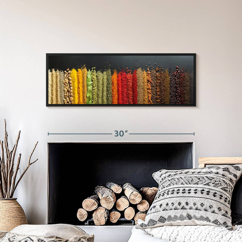 Chromatic Spices, Floating Frame Black, 31" X 11"