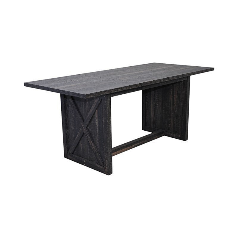 70.87" Farmhouse Large Dining Table For 6-8 People,  Rectangular Wood Dining Table, Rustic Kitchen Dinner Table With X Solid Legs For Dining Room & Living Room,  Gray