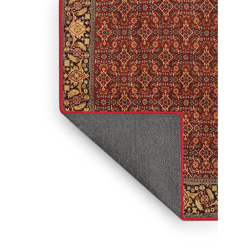Tapis oriental rouge / jaune / beige, Rectangle 6 pi x 9 pi