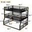Lit superposé triple en métal noir de taille double / double au-dessus d'un grand lit, coffre-fort et espace pour les espaces de vie des colocataires dans des maisons de vacances partagées avec grand lit, avec réduction du bruit-2051514706-2051514708