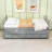 Twin Size Bed with Classic Headboard, Twin Trundle, and Built-In Storage Drawers-520882516