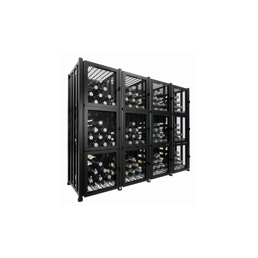 Honya Floor Wine Bottle Locker in Matte Black Rebrilliant 