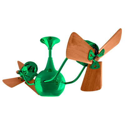 Ventilateur de plafond double 44 po avec commande murale et ensemble d'éclairage inclus Vent-Bettina