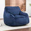 Spacious Corduroy Bean Bag Chair With For Adults And Teens, Dark Blue, High - Quality Foam, Great Study Relaxing Bean Bag , Ergonomic Design, , Foam Filler, Study, Reading