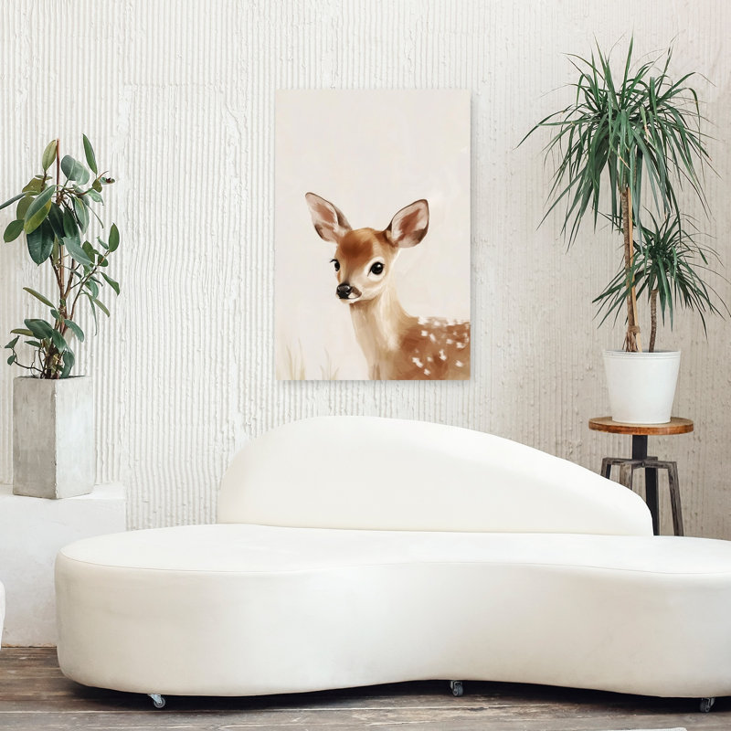 Youngdeerno02 Impression d'art mural contemporain, H 36 po x l 24 po