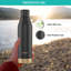 The Clean Hydratation Co, Canteen 17, facile à nettoyer, bouteille d'eau en acier inoxydable avec bouchon amovible (noir et bronze)