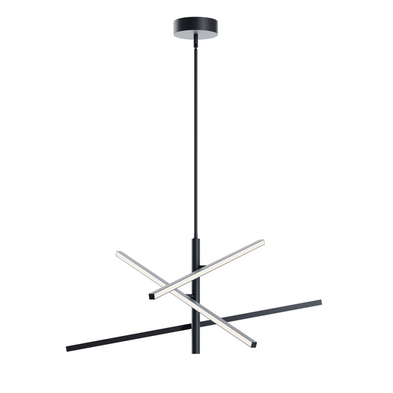 Knoll - Luminaire suspendu DEL - 36 po - noir, L 36 po, Noir