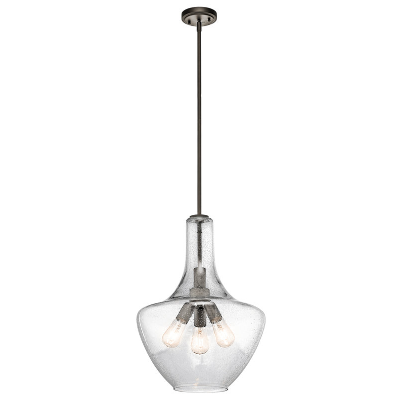 Luminaire suspendu 3 lumières Moten, Bronze vieilli
