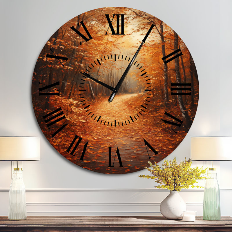 Horloge murale d'automne, Surdimensionné
