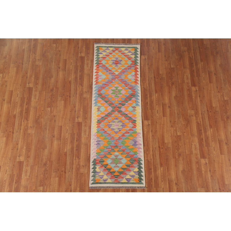 Tapis de couloir géométrique Kilim