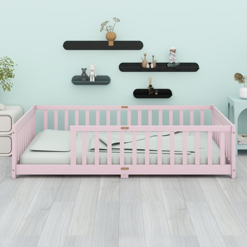 Lit sur pied avec clôture, Pink