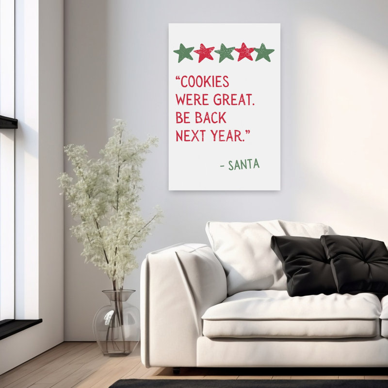 Contemporary Art Classic Elegant Minimalist Christmas Tree Winter Wall Art 1 Piece Wrapped Canvas Wall Art