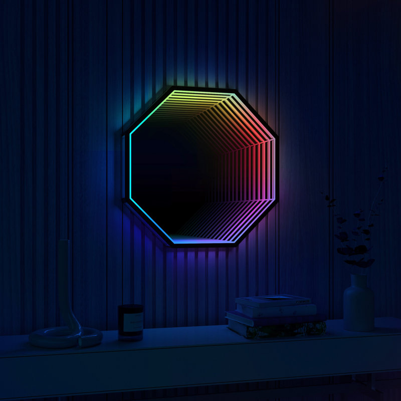 3D Octagon Infinity Mirror Light/Large, 28" x 28"
