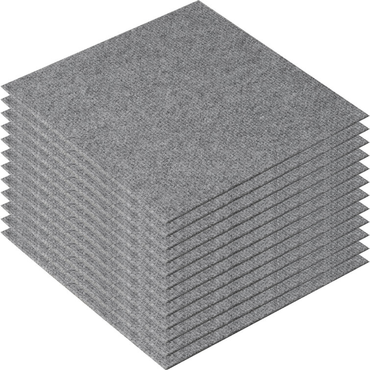 12'' W x 12'' L Level Cut And Loop Polyester Carpet Tile
