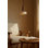 Lustre réglable Elegant, structure en bois avec capuchon en travertin, hauteur de 22 à 59,8 pouces | Plaque de base de diamètre 5,9 po x 1,6 po | 1 x DEL 24 W, finition beige et noyer | Parfait pour la salle à manger, le salon et les entrées, conception moderne