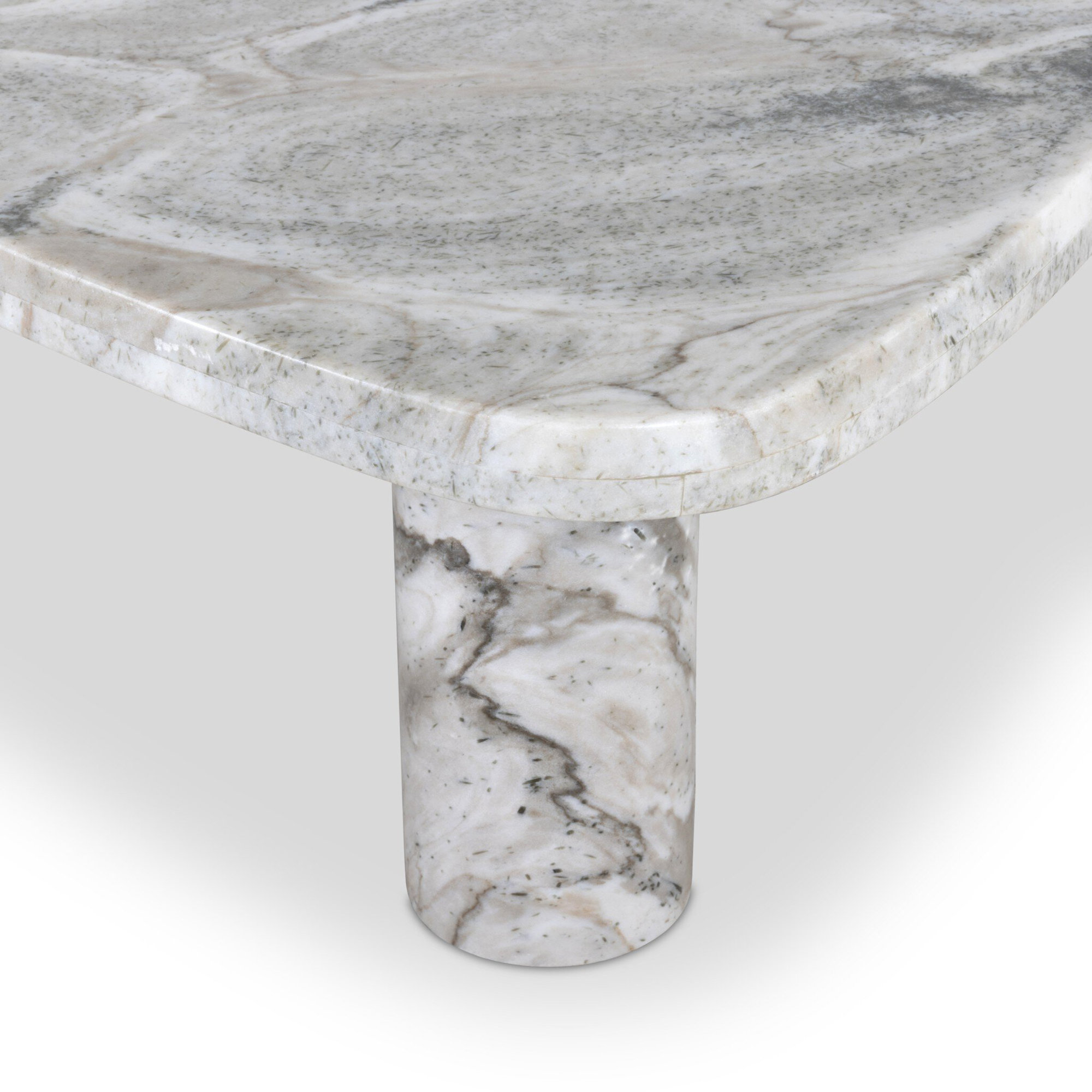 Moraga 3 Legs Coffee Table, 15" H x 25.5" L x 36" W, Sage Onyx