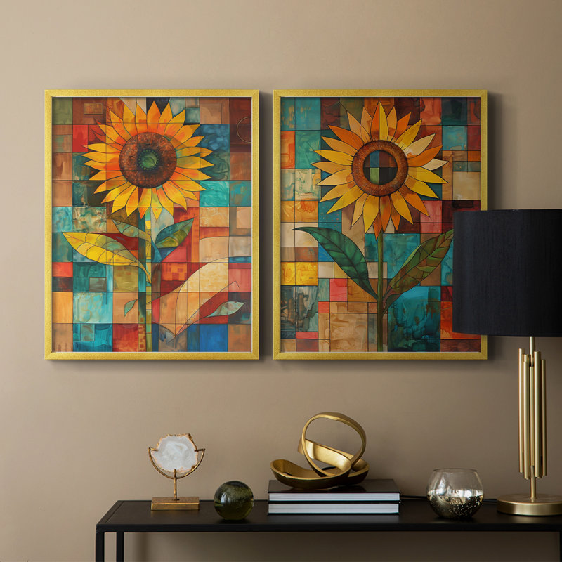 Série FLORAL CDLxxix - reproduction encadrée de qualité supérieure - prête à être accrochée - aucun clou requis - aucun clou requis