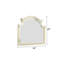 Élégant miroir beige antique pour la chambre à coucher - Bois massif, touche traditionnelle