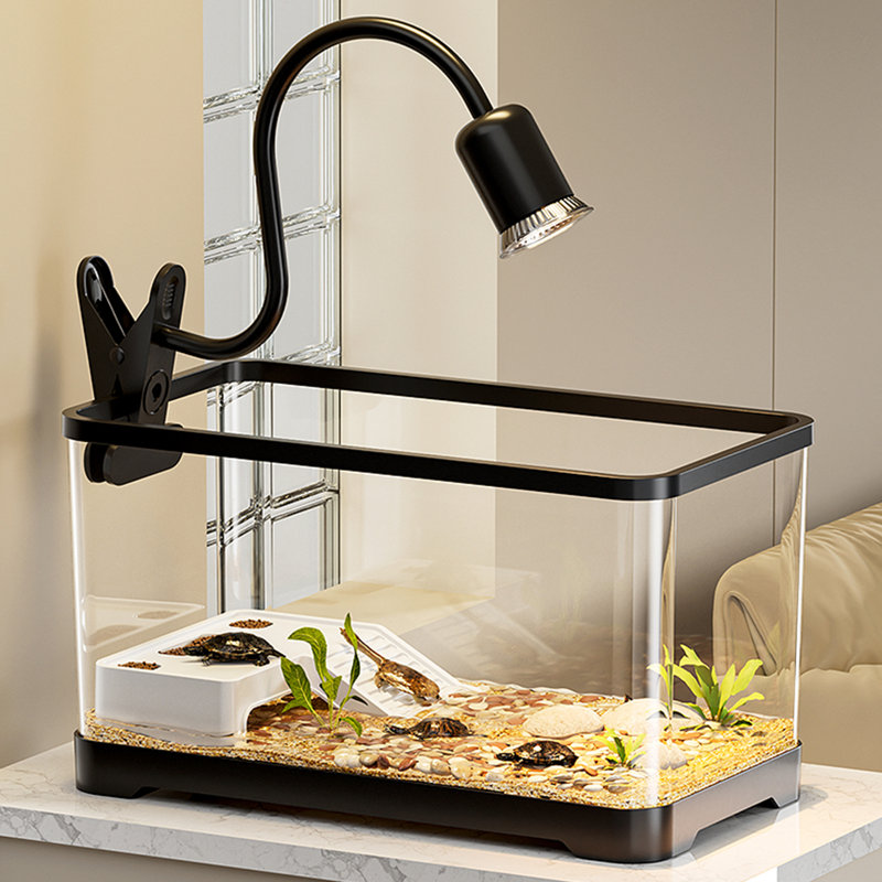 Aquarium de tortue avec aquarium avec plateforme de pèlerinage et tortue légère 7PCS pour tortues et reptiles