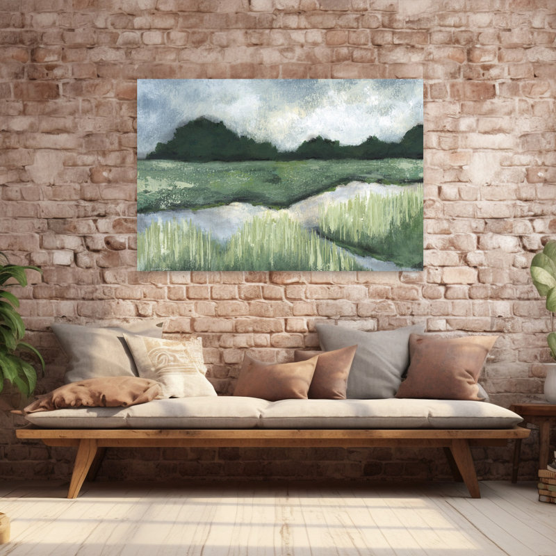 Solitude, paysage abstrait contemporain, art naturel, H 60 po x l 40 po