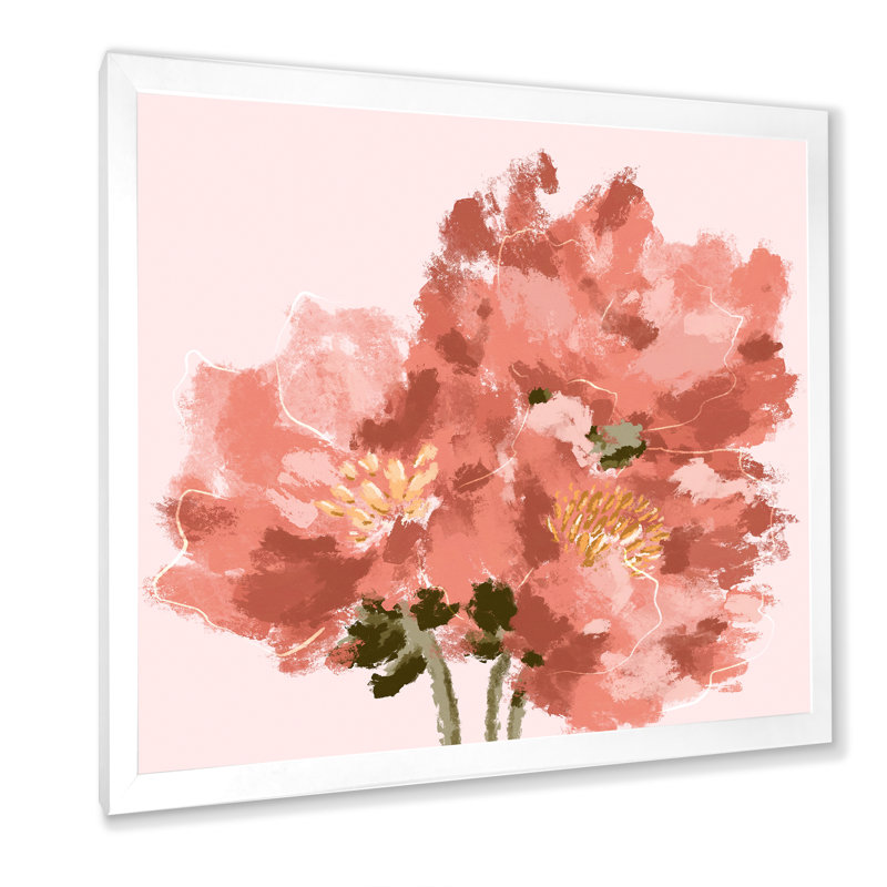 Bouquet de pivoines, fleurs, art mural traditionnel sur toile, H 16 po x l 16 po x P 1 po