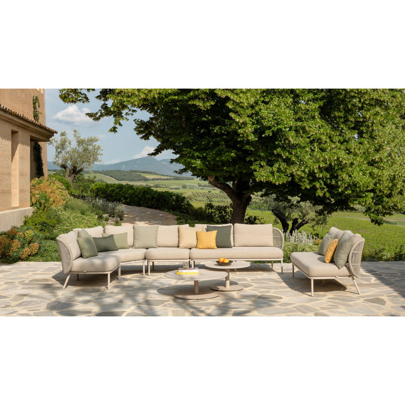 Kodo Modular Chaise Longue Quick Ship Set Almond