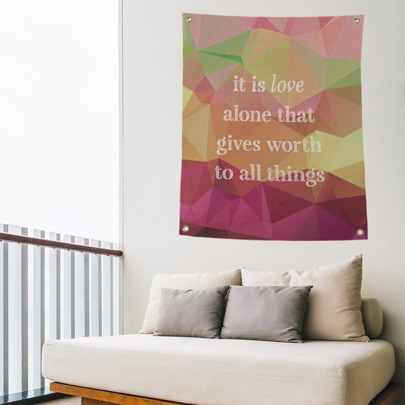 Polyester Tapestry, 80" H x 59" W, Rainbow Pyrite